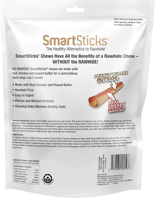 SmartBones SmartSticks, Treat Your Dog to a Rawhide-Free Chew Made With Real Meat and Vegetables, 25 Count (Pack of 1)