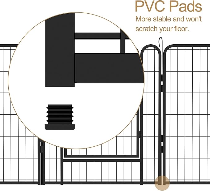 KEIKI 16 Panels 39.37" H Heavy Duty Metal Playpen with Door for Dog Fence,Pet Exercise Pen Versatile Shape for Outdoor Indoor