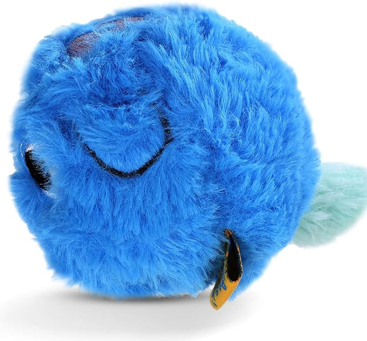 Dog Squeaky Toy, No Stuffing Plush Ball Dog Toy for Small Meduim Breed, Indestructible Puppy Chew Toys for Teething Chewing Interactive Fetch Play to Keep Them Busy, Blue, 3.1Inch