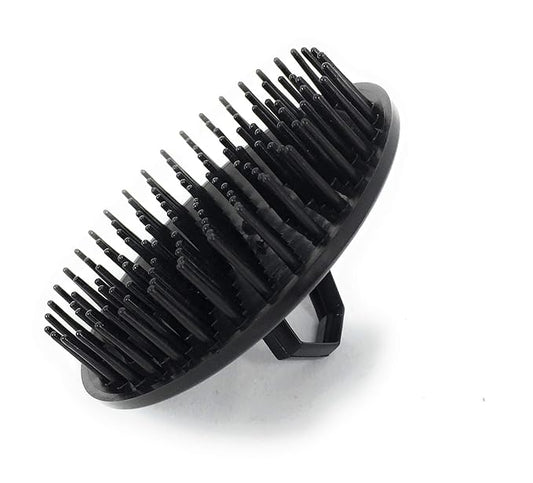 G.B.S No.100 Black Scalp Massager Shampoo Brush for Deep Cleaning Men's Hand Brush Plastic Growth Beard Brush Pet Grooming Round Palm Brush