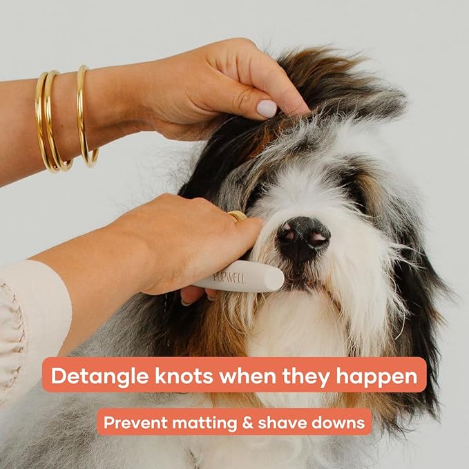 Dematting Fur Steel Rake and Detangling Comb Tool for Dematting and Untangling Matted or Knotted Hair