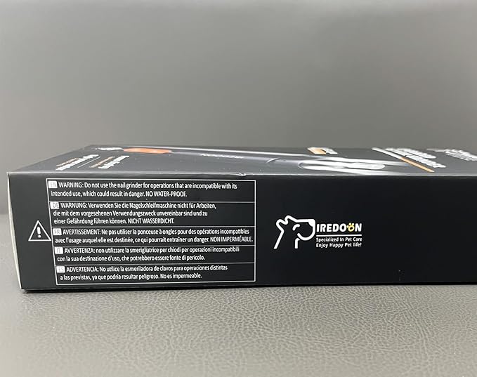 Dog Nail Grinder Upgraded - Professional 3-Speed Super Quiet and Low Vibration Electric Pet Nail Grinder with 4 LED Lights - Painless Paws Grooming & Smoothing for Small to Large Dogs (Black)