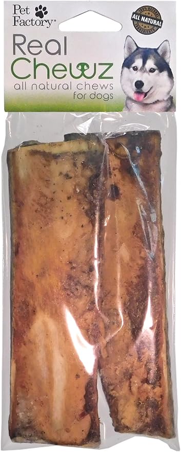 Pet Factory Real Chewz 7" Rib Bones Dog Chew Treats, 100% All-Natural - 2 Count/1 Pack