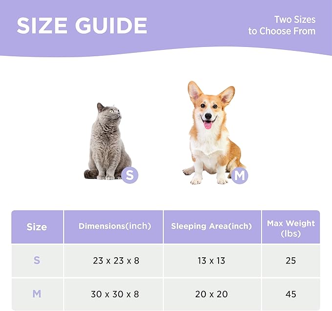 Lesure Dog Bed Cover - Medium Dog Bed Washable Removable Cover, Replacement Cover for Orthopedic Pet Mad Beds, 30x30x8 Inches Light Blue