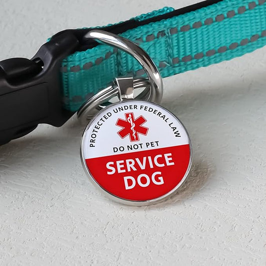 MYLUCKYTAG Service Dog Tag, QR Code Pet ID Tag Dog Tag, Online Pet Profile, Pet Location Alert Email, Digital Pet Tag, Durable Pet ID, Dog Collar Tag, Durable Pet ID, Engraved Pet Tag