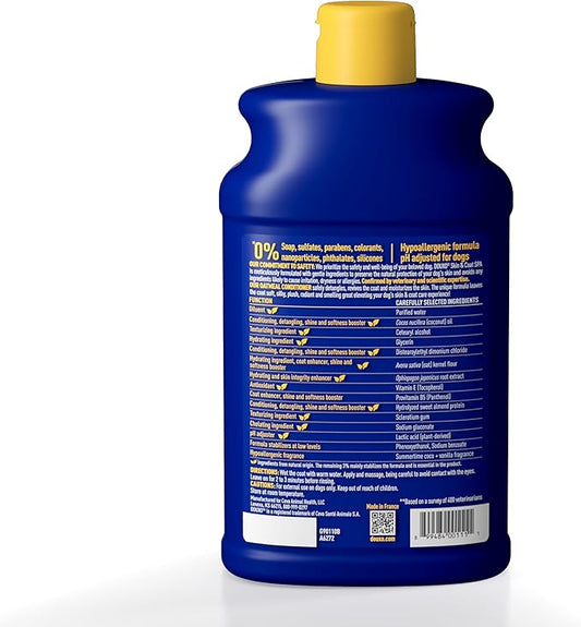 DOUXO® Skin & Coat SPA - Ultra-Safe Oatmeal Dog Conditioner, 16 fl oz, Safely Detangles, Revives The Coat and Moisturizes The Skin, Leaves The Coat Soft, Silky and Radiant, Skin-Friendly Formula