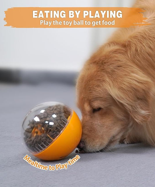 Interactive Dog Treat Toy, Mental Stimulation and Enrichment, Orange