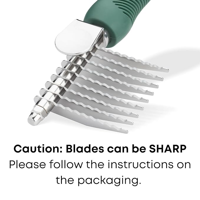 Dematting Comb for Dogs - Dematting Tool for Grooming Dog Matting - Serrated Matted Hair Removal Brush - Easily Remove Knots, Mats, and Tangles - Designed for Wavy & Curly Coats - Freshly Bailey
