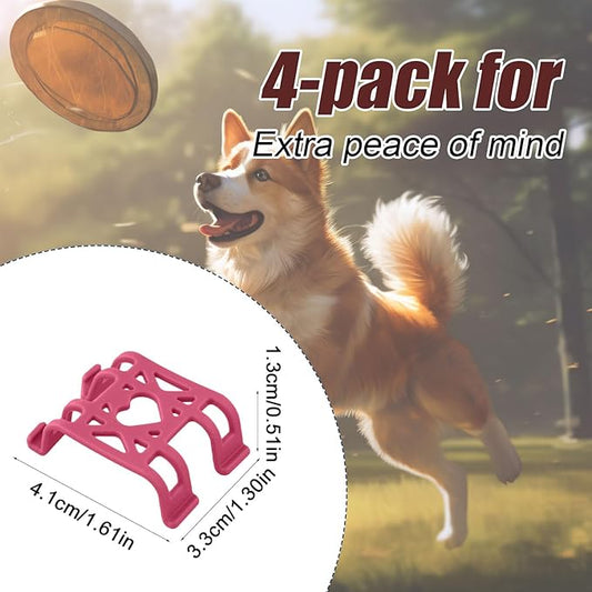 4pcs Attachment Clips, Dog GPS Silicone Clips for Cat Pet Location Activity Replacement Accessories Compatible with GPS (Rose Red)