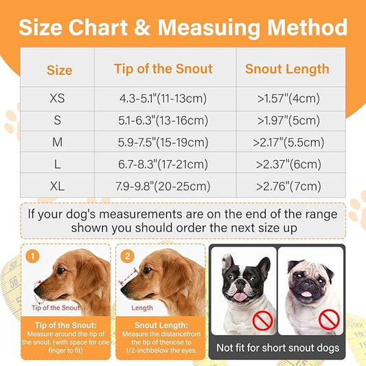 Dog Muzzle, Soft Mesh Muzzle for Small Medium Large Dogs,Chihuahua German Shepherd Bulldog,Breathable and Drinkable Muzzle Cover, Adjustable Anti-Fall Bite Barking Chewing Muzzle (S)