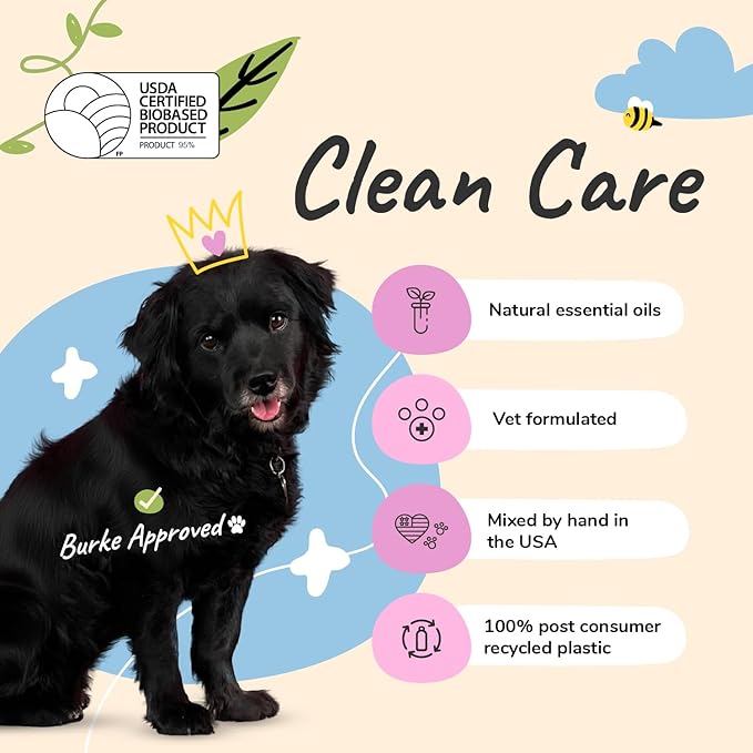 kin+kind Plant Based Flea and Tick Spray for Dogs and Cats – Essential Oil Formula with Lemongrass – Flea and Tick Prevention for Cats, Kittens, Puppies & Dogs - Pet Supplies - Family Safe – 12 fl oz