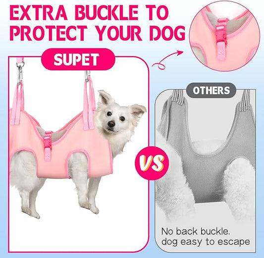 Supet Dog Grooming Hammock, Helpful Hammock for Nail Trim, Restraint Sling for Nail Clipping, Cat Grooming Hammock for Dog Pet to Nail Trimming