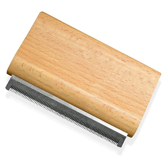 Jocomb Premium Wooden Deshedding & Dematting Brush – Gentle Grooming Brush for Dogs, Cats, Horses & Livestock – Comfortable, Durable & Ideal for Short Hair, Thick Coats & Wiry Coats