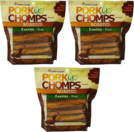 Premium Pork Chomps Roasted Twistz Pork, Large 45ct (3 x 15ct)