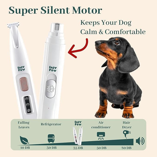 Grooming Kit - Paw Grooming Kit for Dogs - Electric Paw Trimmer & Nail Grinder