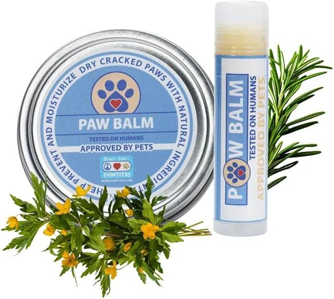 Pawtitas Paw Balm for Dogs Certified Organic Ingredients Moisturizer for Cracked, Burn Pads, Paw Balm Travel Size Stick 0.15 oz / 4.5 ml