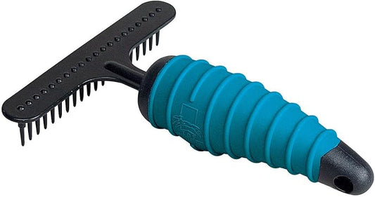 Master Grooming Tools Ergonomic Undercoat Rakes — Efficient Tools for Grooming Dogs, Long Pins, Black (Pack of 3)