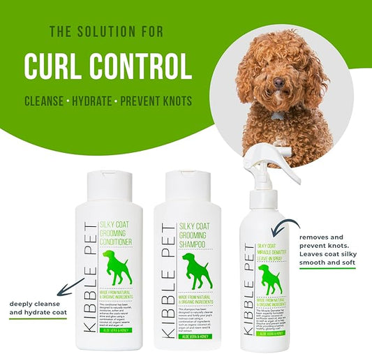 Pet Grooming Detangler Spray, Hydrates & Softens Coat, Hair Tangle & Mat Remover, Deodorizer, Aloe Vera Honey Scent, Hypoallergenic, Sensitive Skin Safe, Made in The USA, 7.1 oz