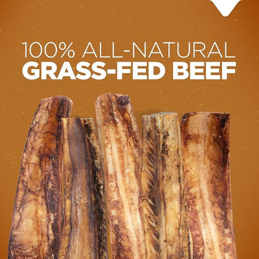 Natural Farm Rib Bones for Dogs (6 Inch, 8 Pack) - Beef Ribs for Dogs, Farm-Raised Cattle - Slow-Roasted Flavor - Low Odor for Indoor, Outdoor Chewing - Promotes Dental Health