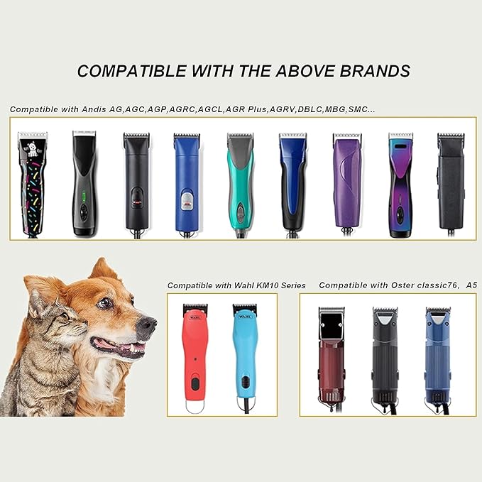 Dog Grooming Clipper Replacement Blades, Compatible with Ainds, Oster A5, Wahl Km10 and Other Series Clippers (10#|1Pack)