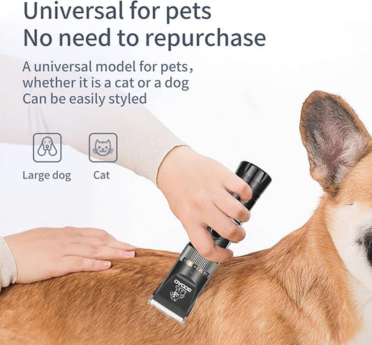 Dog Clippers for Grooming, Cordless,Low Noise, Electric Quiet,Rechargeable, Dog Trimmer Grooming Kit, Pet Hair Clippers for Thick Coats, Shaver Clippers for Small and Large Dogs Cats,Black