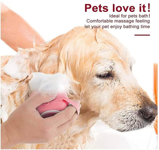 Pet Dog Shampoo Massager Brush Cat Massage Comb Grooming Scrubber Shower Brush for Bathing Short Hair Soft Silicone Brushes