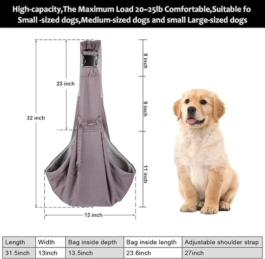 OWNPETS Pet Sling Carrier, Pet Sling Carrier Bag Safe,Fit 10~15lb Cats&Dogs, Comfortable, Adjustable, Perfect for Daily Walk, Outdoor Activity and Weekend Adventure