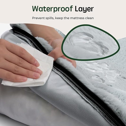 BALANCE Small Dog Bed, Orthopedic Dog Bed, Waterproof Pet Bed with Removable and Washable Cover, Pet Couch Dog Soft Sofa Bed with Nonskid Bottom