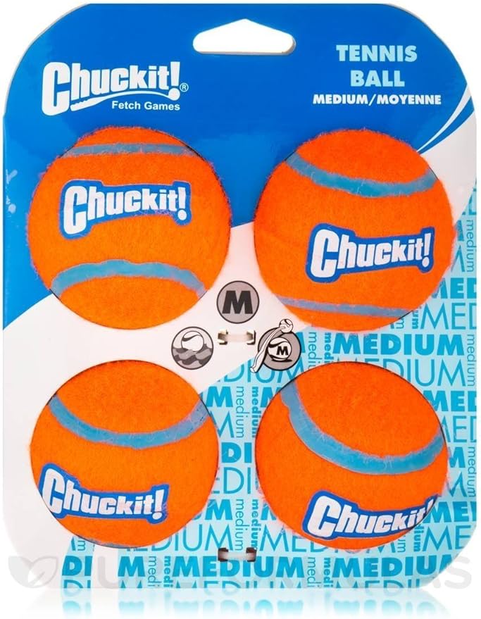 Chuckit! Dog Tennis Ball, Medium, 8-Pack, All Breed Sizes