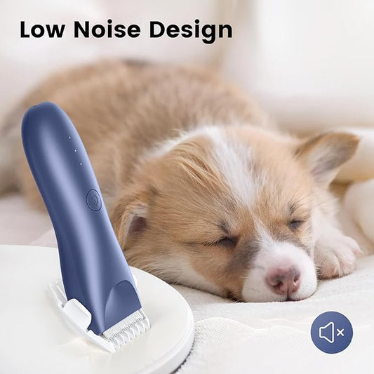 Dog Clippers Pet Grooming Kit, Low Noise Dog Hair Trimmer for Grooming Cordless Pet Shaver with LED Light for Dogs Cats Animals