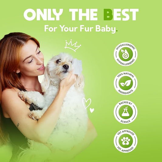 Lick-Safe Pet Wipes for Dogs & Cats - Vet-Approved & Hypoallergenic - Cleans Mud, Odors & Dander - Feline & Dog Wipes for Paws, Face & Butt - Earth-Friendly & Unscented Cat Cleaning - Pack of 400