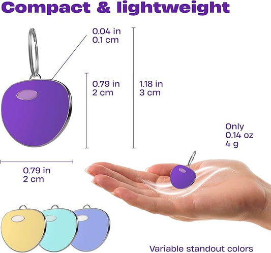 Premium QR Code Dog Tag - Smart Pet ID Tags for Dogs - Scan Dog ID Tag for Instant Location Alert & Modifiable Pet Profile - Dog Tags Personalized for Pets with Dog Training App (Purple)