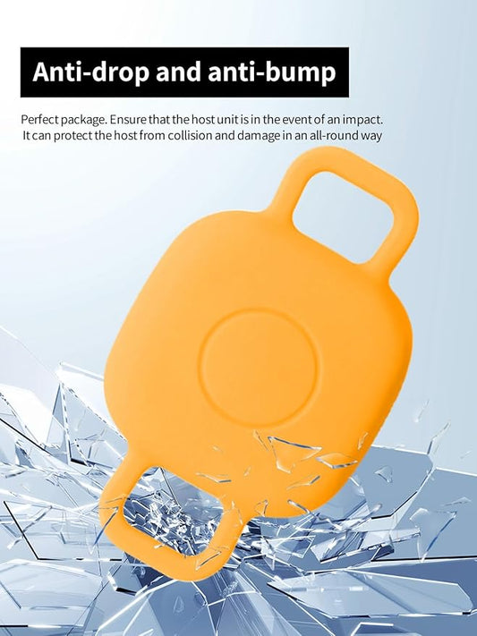 Case for Tile by Life360 Mate (2024) Bluetooth Tracker for Dog, Cat, Pets, Soft Silicone Protective Portable Scratch Shock Resistant,1 Orange+1 Mint Green.