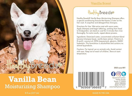 Healthy Breeds Canaan Dog Vanilla Bean Moisturizing Shampoo + Conditioner - with Vitamins A, D, E + Coconut Oil - 8 oz