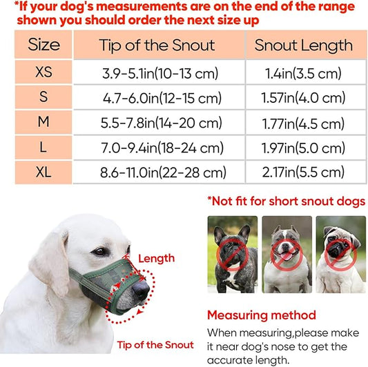 HEELE Dog Muzzle, Soft Tactical Camouflage Dog Muzzle for Small Medium Large Dogs, Breathable Muzzle to Prevent Biting, Chewing, and Barkink, Perfect for Vet Visit, Training