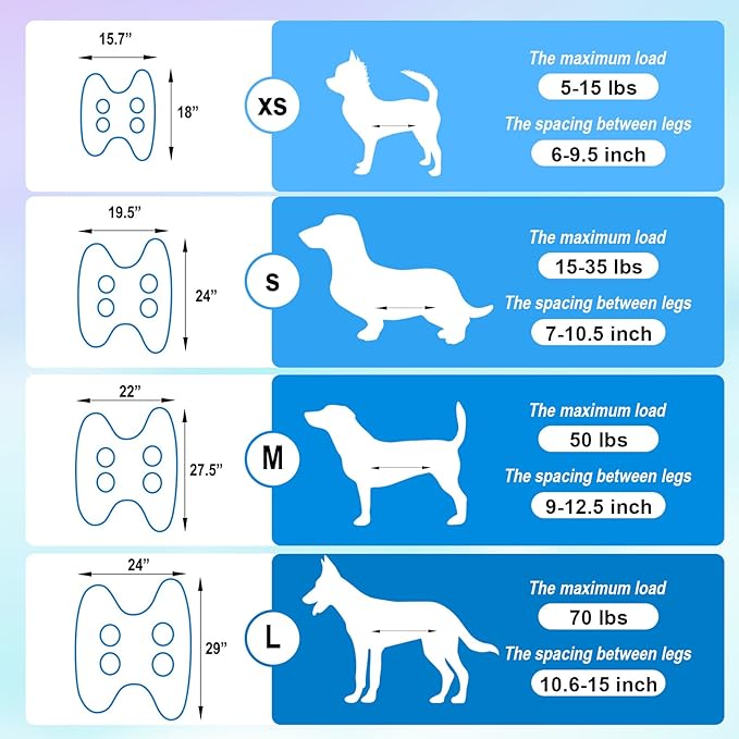 Dog Grooming Hammock - Dog Hanging Harness Holder, Cat Hanger Sling Restraint Bag for Nail Trimming/Clipping with Nail Clipper& Nail File (S, Blue)