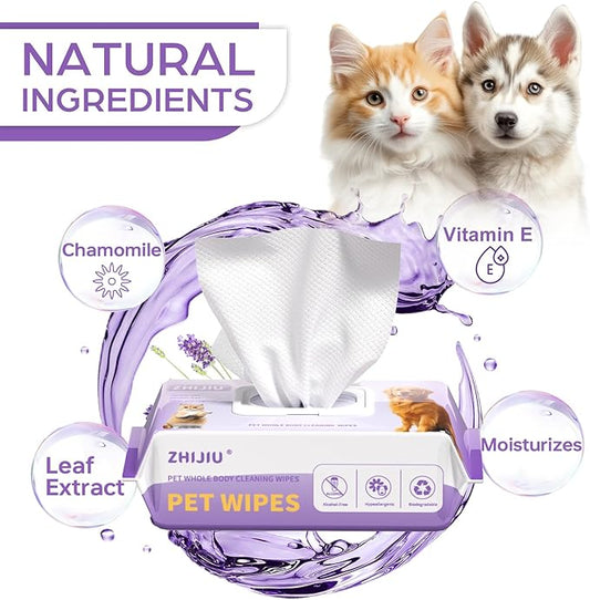 Dog Wipes for Paws and Butt, Pet Wipes for Dogs, Unscented Dog Grooming Wipes for Paws, Butt, Face and Body, Hypoallergenic Dog Cleaning Wipes, Cat Wipes- 400 Count