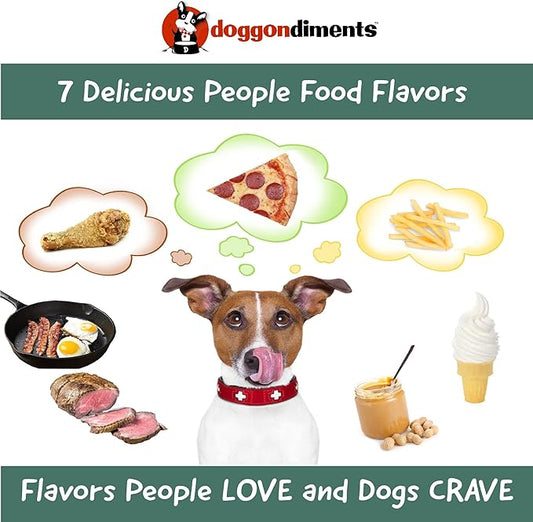 Bacon & Egg Breakfast Dog Food Topper, Fun People Food Flavors, Powder, Small & Large Breeds, Made in USA