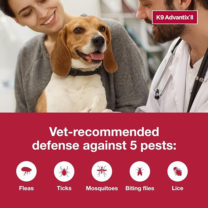 K9 Advantix II Small Dog Vet-Recommended Flea, Tick & Mosquito Treatment & Prevention | Dogs 4-10 lbs. | 1-Mo Supply
