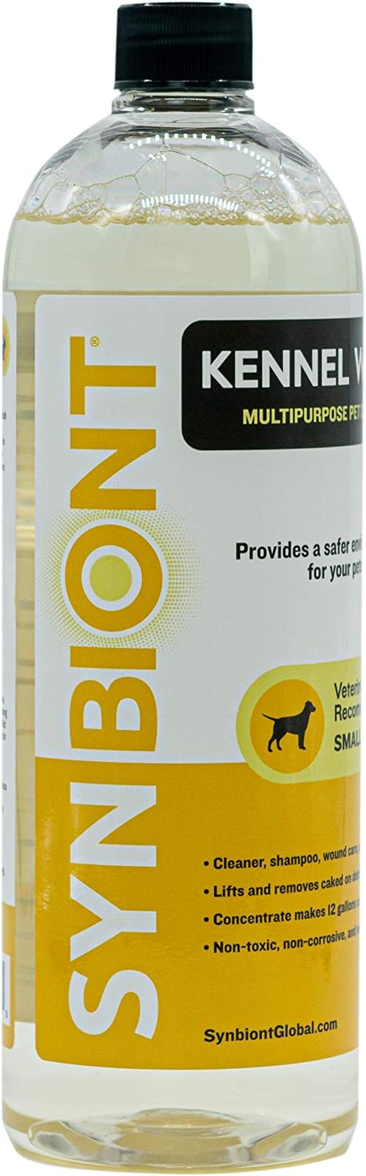 Synbiont Kennel Wash 32 oz Concentrate - Cleaner & Deodorizer for Birds, Cats, Dogs, Rabbits, Chickens - Dog Kennel Deodorizer Alternative - Pet Shampoo
