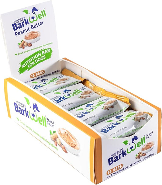Peanut Butter Bars for Dogs, 0.7 Ounce, 16-Pack (Peanut Butter) Dog Treat