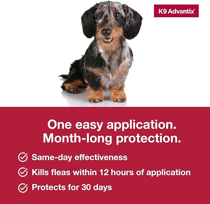 K9 Advantix Flea, Tick & Mosquito Prevention for Dogs 4-10 lbs. | Flea Drops for Small Dogs | Apply Monthly | 2 Treatments
