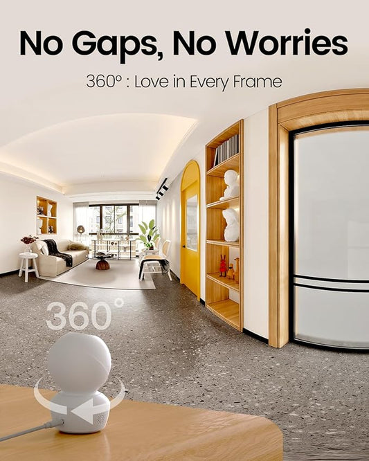 VIMTAG 2.5K 5G Indoor Camera, Pet Camera with Speaker Pan-Tilt, Free AI Detection Cameras for Home Security Baby Dog Nanny w/Motion Tracking Night Vision Phone App,2-Way Audio, 24/7 SD & Cloud Storage