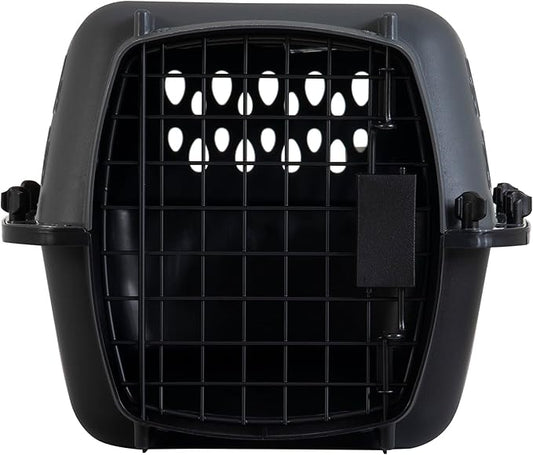 Petmate Pet Porter Dog Kennel 19", Dark Gray & Black, for Pets up to 10lbs, Made in USA