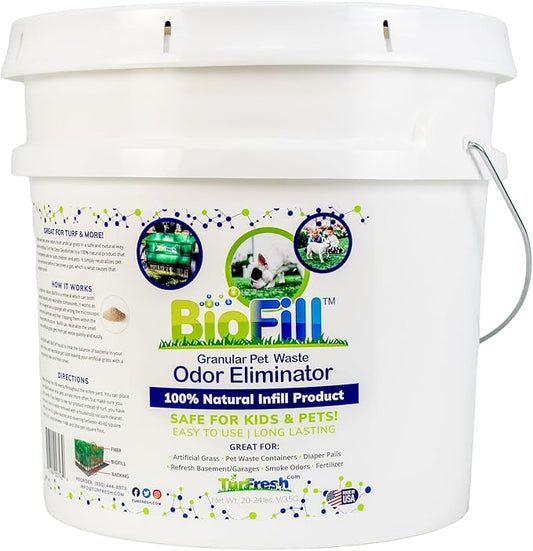 Pet Deodorizer Granular Infill for Artificial Grass Turf, All Natural Dog Urine Neutralizer, Outdoor Use 3.5 Gallon Pail