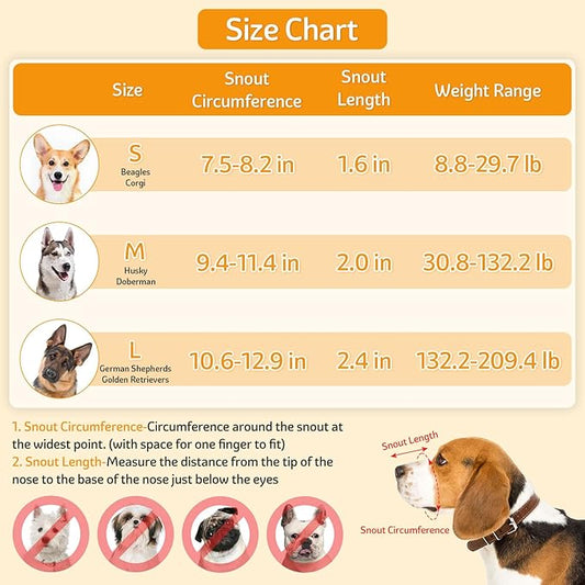 Coppthinktu Dog Muzzle, Soft Mesh Muzzle for Small Medium Large Dog Mouth Guard, Breathable Dog Muzzles to Prevent Biting Barking, Adjustable Dog Mouth Cover Muzzle for Dog Allow Panting Drinking
