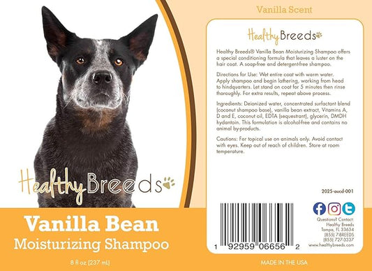 Healthy Breeds Australian Cattle Dog Vanilla Bean Moisturizing Shampoo + Conditioner - with Vitamins A, D, E + Coconut Oil - 8 oz