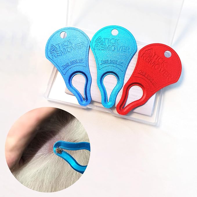 Tick Remover Tool 3 Pack – Portable Tick Key for Pets, Dogs, Animals, and Humans – Quick & Safe Tick Removal Tool – Essential Outdoor Camping Gear for Easy and Reliable Use