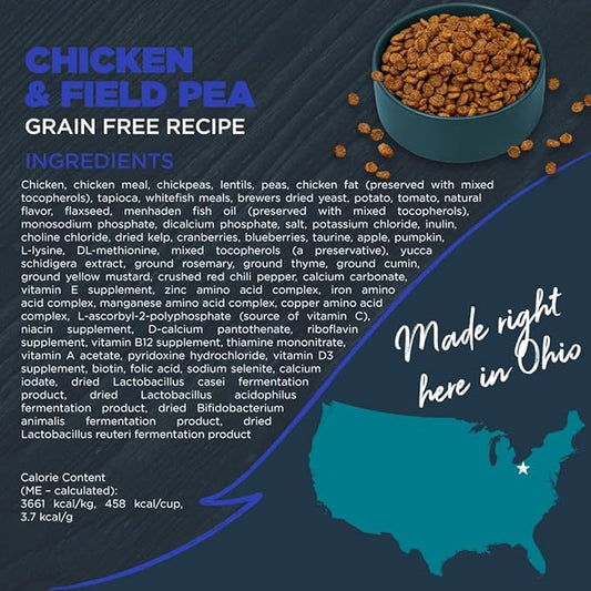 Blackwood Grain Free Dry Dog Food, Chicken & Field Pea Recipe, 10 Pound Bag for All Life Stages, Slow Cooked with Vitamins & Minerals for a Balanced Diet