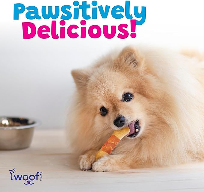 5" Coconut Dog Bones - Premium, All Natural Coconut Dog Treats - Healthy Puppy Treats & Vitamin Rich Rawhide Free Dog Chews - (with Real Chicken - 2 Pack)